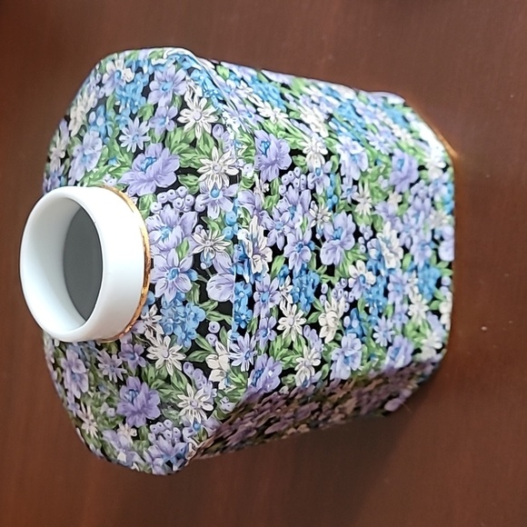 Vintage Chintz Floral Jar - Purple, white, and blue - Picture 2 of 3